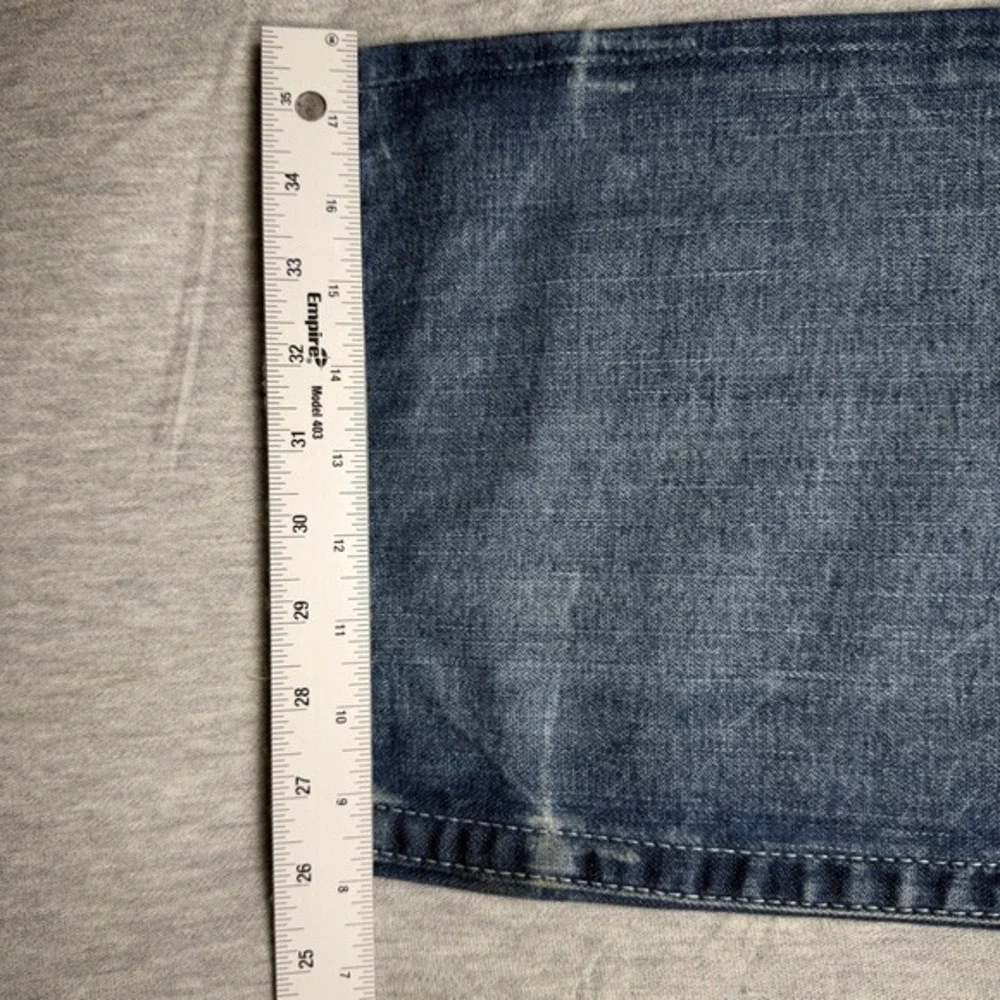 True Religion‎ Mens Straight Leg Jeans Medium Wash Red Rope Stitch Size 40